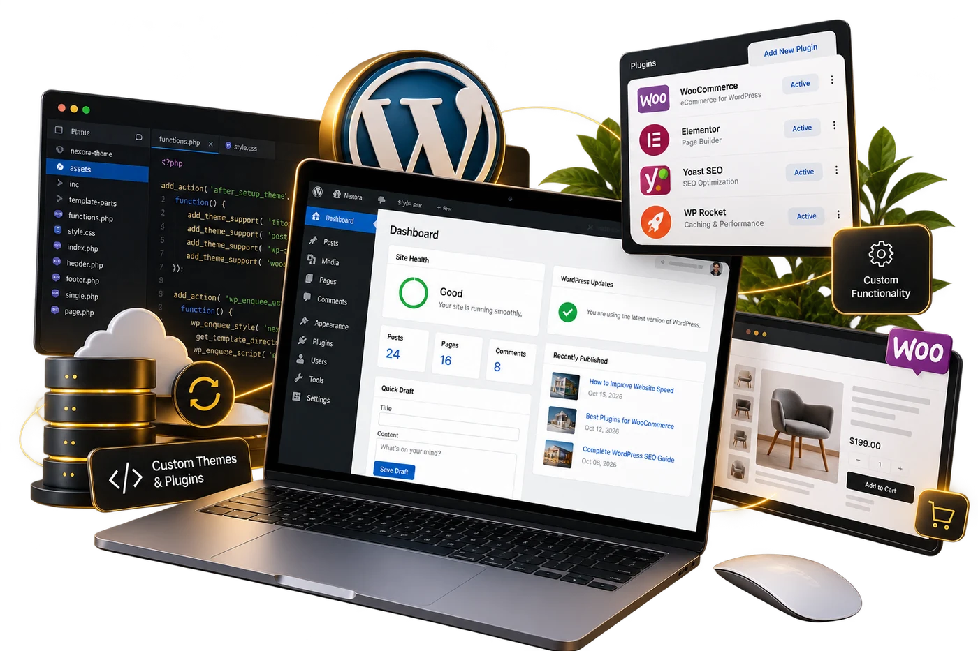 Custom WordPress development service presentation